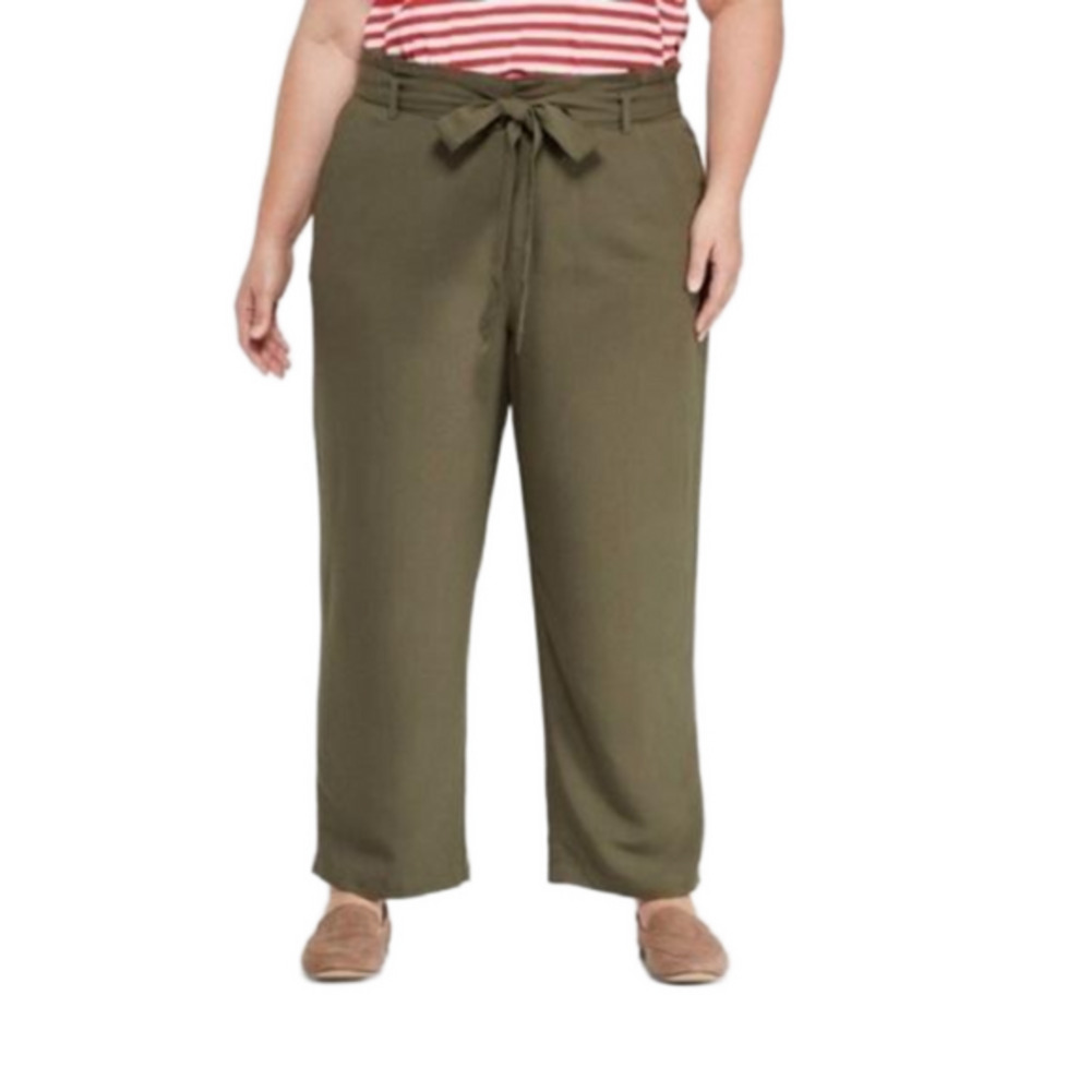 Ava & Viv Olive Paperbag waist Pant